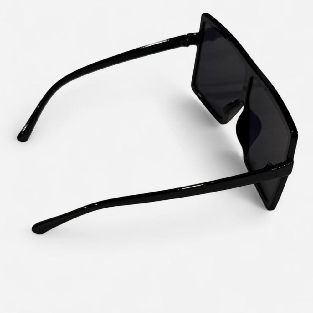 Fashion Nova Sleek Black Geometric Sunglasses